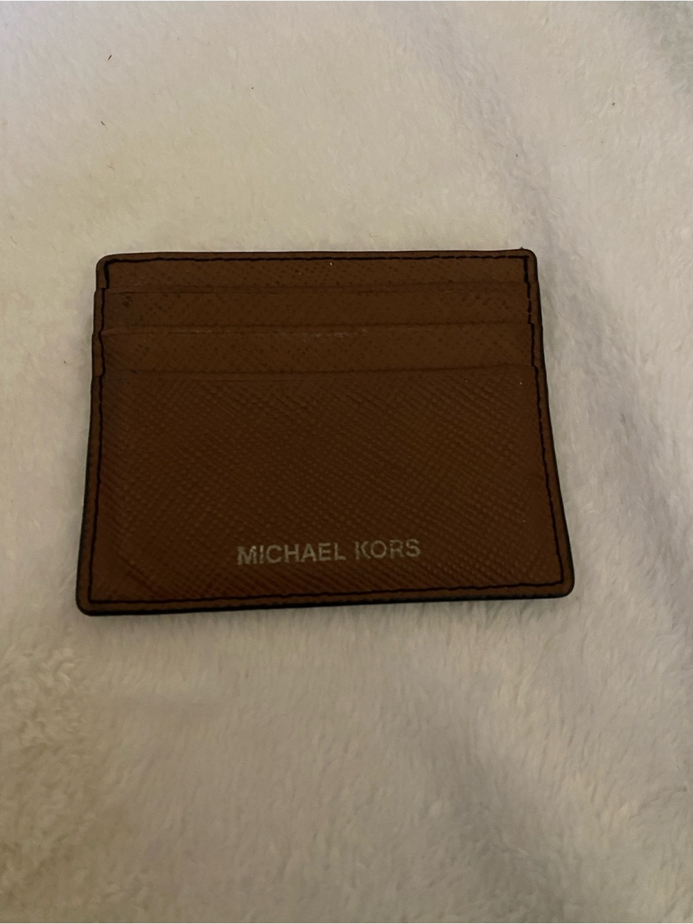 Michael Kors Tan Leather Slim Card Holder